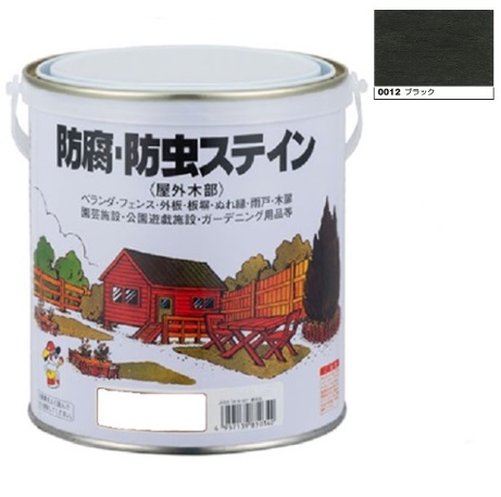 キシラデコール同等品　ナフタデコール 防腐・防虫ステイン  0.7Ｌ　ブラック(H85-0012)【ロックペイント】