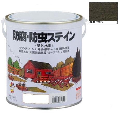 キシラデコール同等品　ナフタデコール 防腐・防虫ステイン  0.7Ｌ　ブラウン(H85-0008)【ロックペイント】