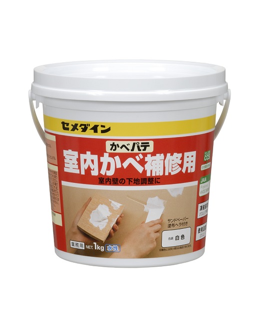 かべパテ　1KG　白色 １箱(6缶)　HC-158【セメダイン】
