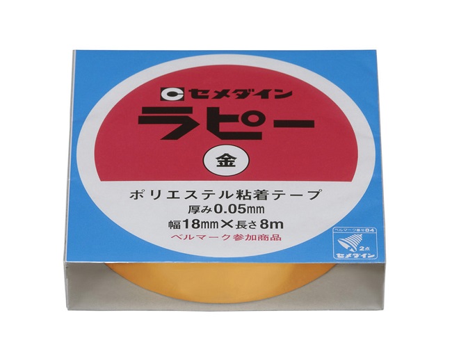 ラピー　18MM×8M　金(箱)1箱(10巻)　TP-261　【セメダイン】