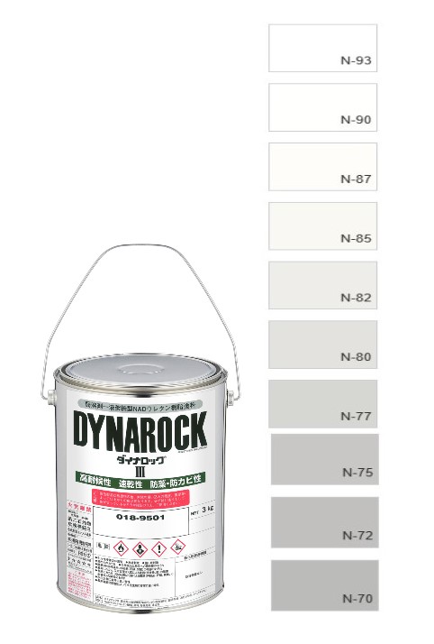 ダイナロックIII 　3kg　調色（淡彩）日塗工色見本帳NO.1～2　018-9010（1204ベース）【ロックペイント】