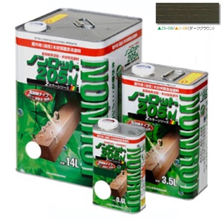 ノンロット205Ｎ Ｚカラーシリーズ 3.5Ｌ ダークブラウン 注ぎ口(ベロ付き)【三井化学産資】