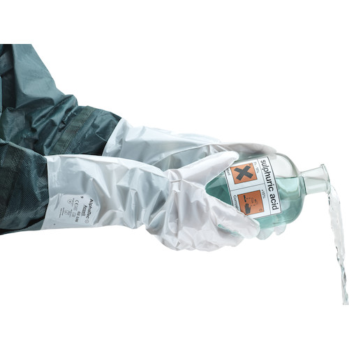 アンセル　耐溶剤作業手袋　アルファテック　０２－１００　Ｓ　（02-100-7）125-9069【（株）アンセル・ヘルスケア・ジャパン】
