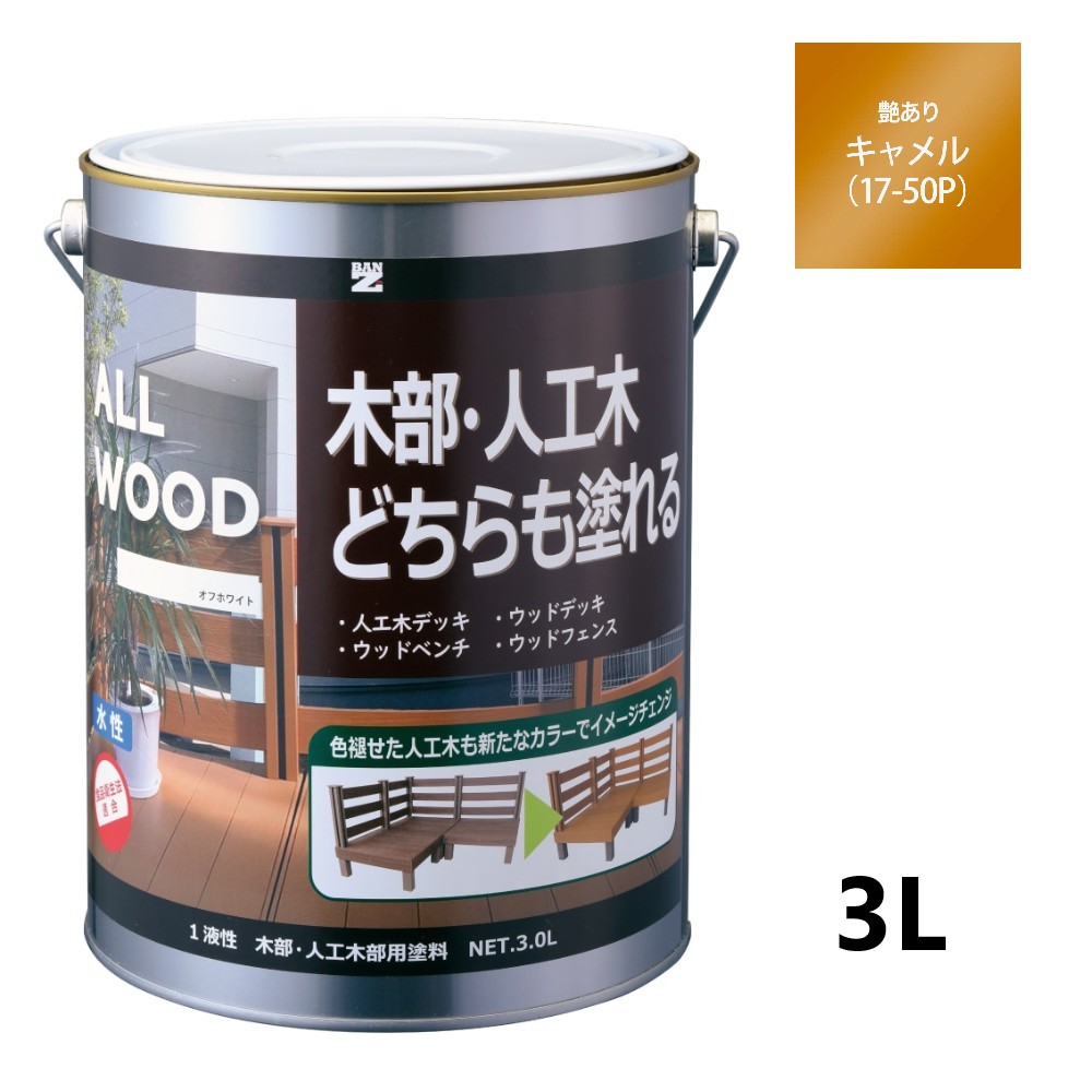 ALL WOOD キャメル 艶有　3Ｌ【BAN-ZI】