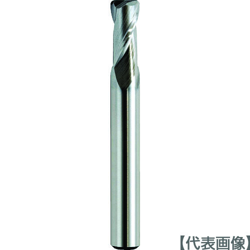 三菱Ｋ　２枚刃ＣＲＮコーティング銅電極加工用　超硬ラジアスエンドミルミディアム刃長（Ｍ）１０ｍｍ（688-8186）【三菱マテリアル（株）】