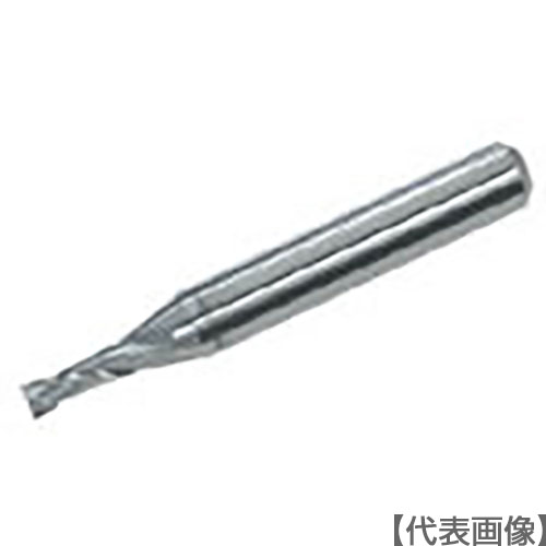 三菱Ｋ　２枚刃ＣＲＮコーティング銅電極加工用　超硬スクエアエンドミルミディアム刃長（Ｍ）１ｍｍ（661-0099）【三菱マテリアル（株）】