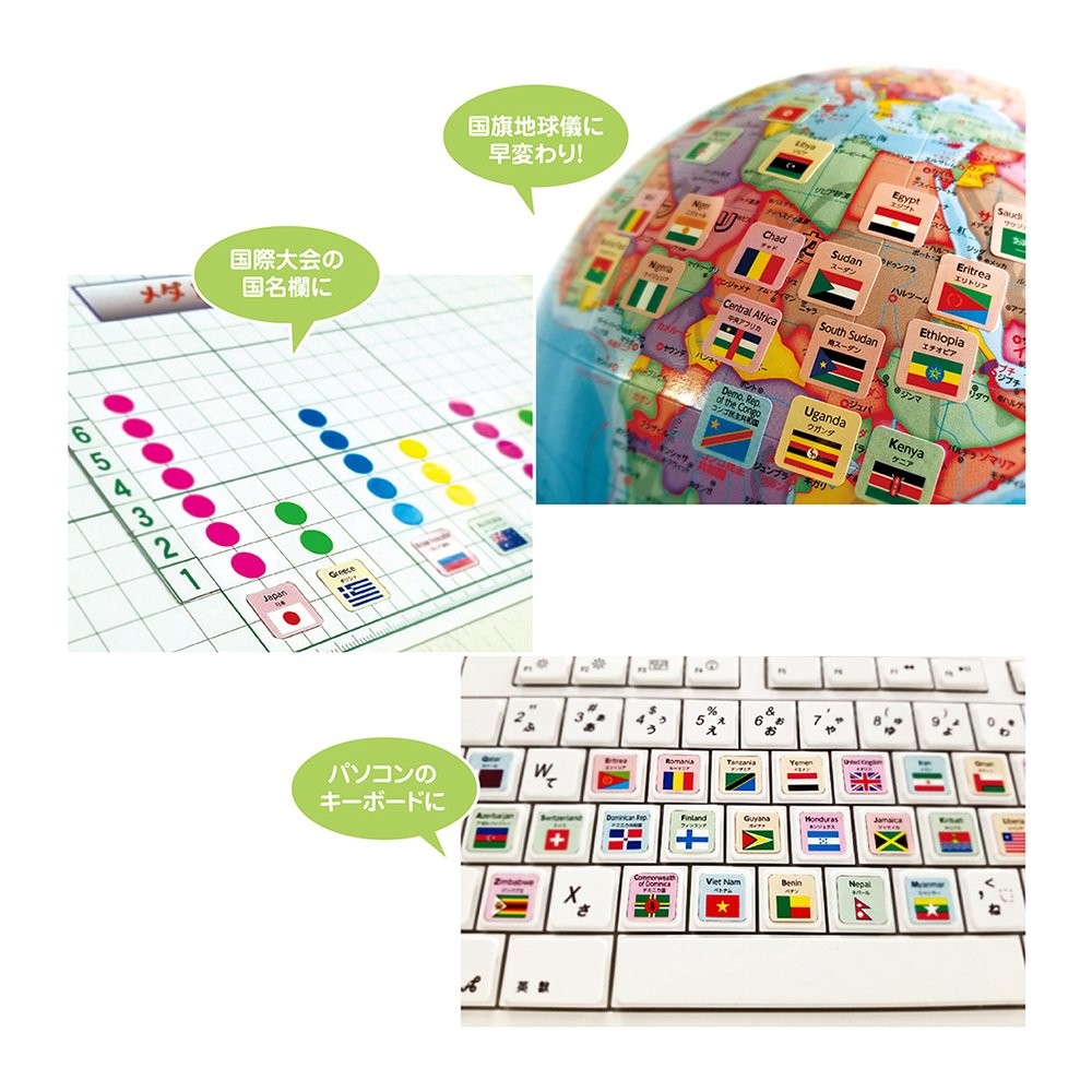 世界の国旗シール　ベーシックタイプ（073106）　1個【デビカ】