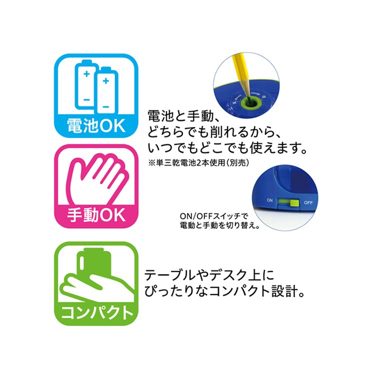 ２Ｗayタイプシャープナー　ブルー（043716）　1個【デビカ】