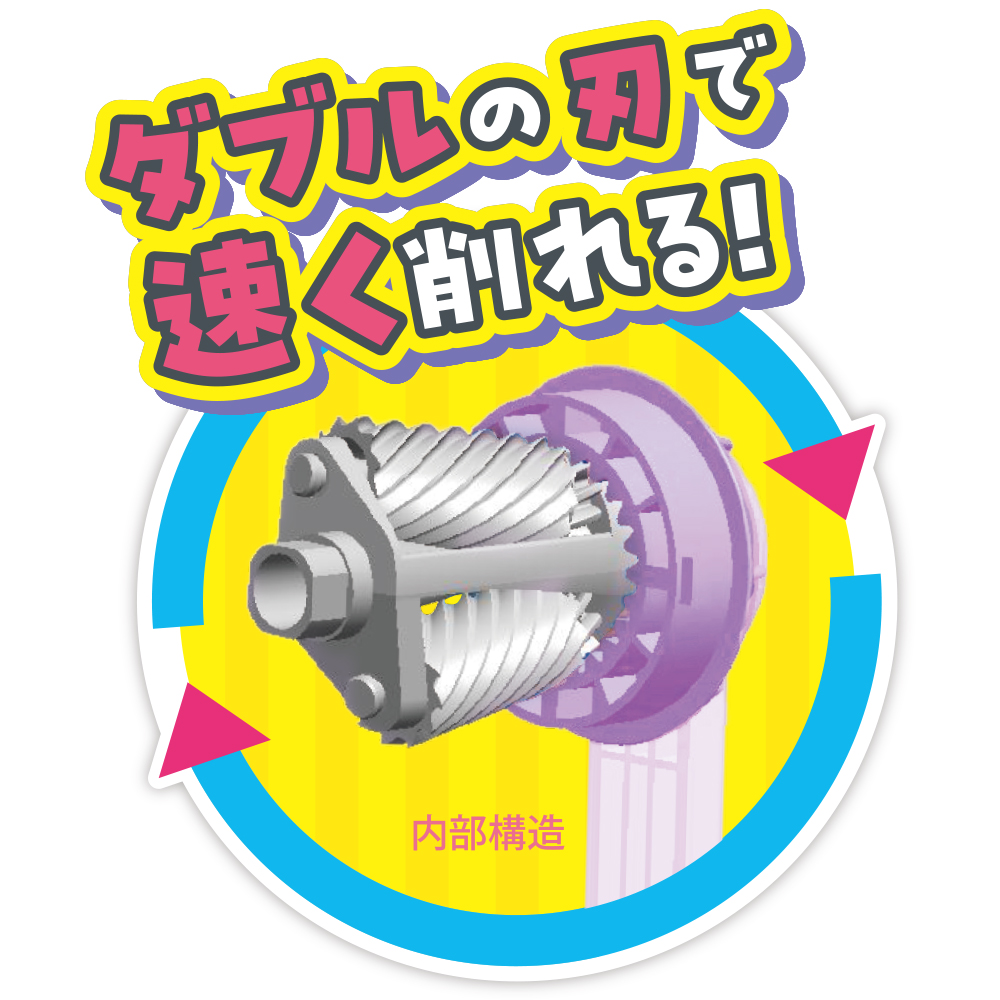 手動えんぴつけずり ダブルスピード ブラック（043742）　1個【デビカ】