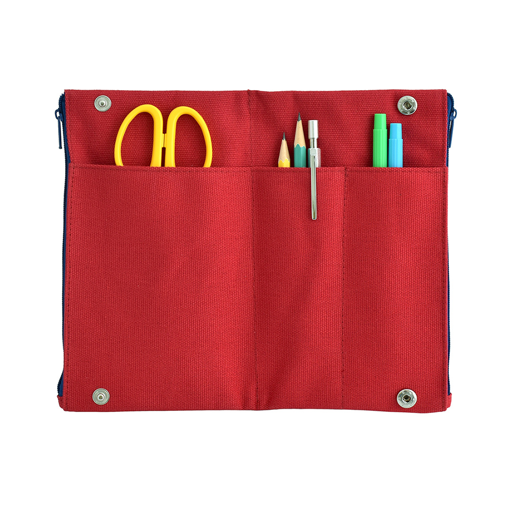 らいおんWファスナーペンケース　レッド（044158）　1個【デビカ】