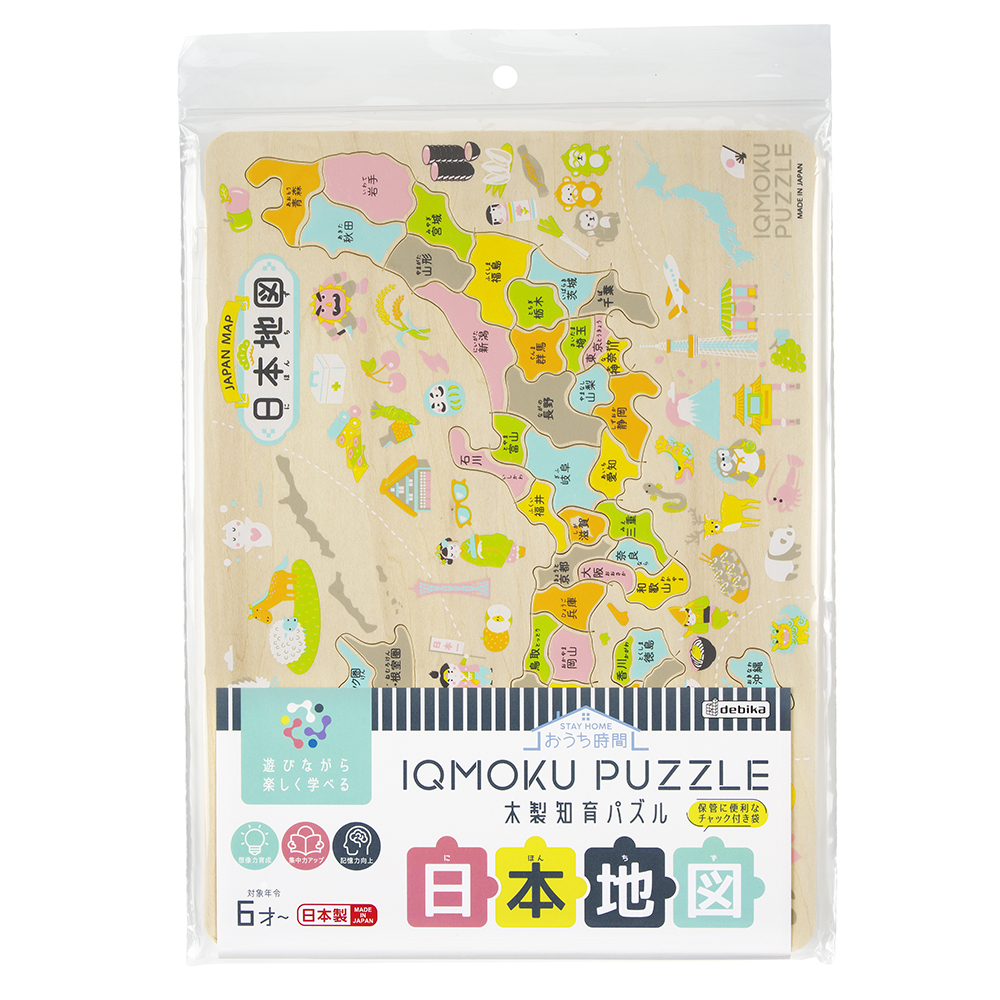イクモク 木製知育パズル 日本地図（113012）　1個【デビカ】