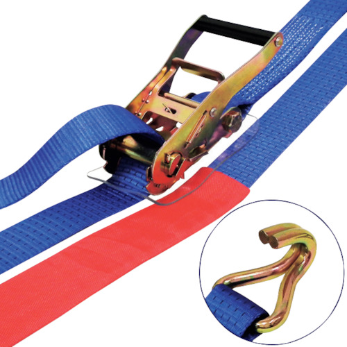 FREAK ラッシングベルト青 Jフック5ton 幅75mm×長さ1+9m (75302 )【フリーク】