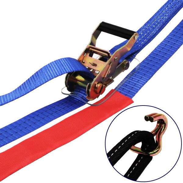 FREAK ラッシングベルト青 アイ/Jフック1.5ton 幅50mm×長さ0.5+5m (75743 )【フリーク】