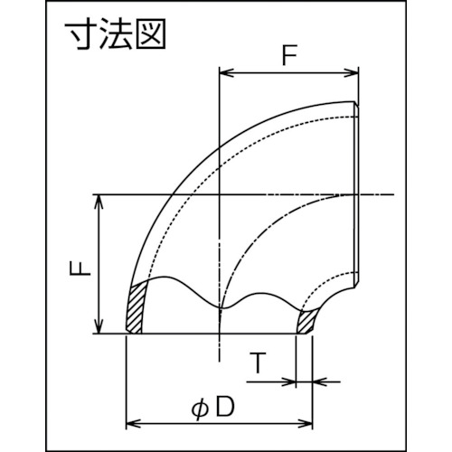 フローバル　９０°エルボ（ショート）Ｓ１０Ｓ　０９１０００４６（B90ES10S80A）
