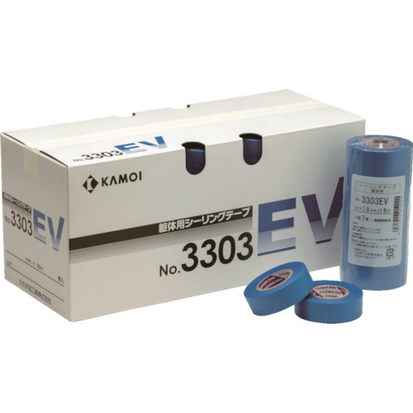 カモ井　マスキングテープ（躯体シーリング用）18mm 7巻入り（3303EVJAN18）836-5161