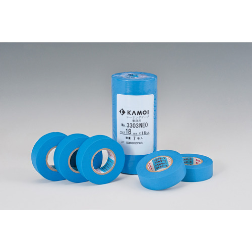 カモ井　マスキングテープ躯体用 3303NEO 18mm 7巻入り（3303NEOJAN18）367-9462