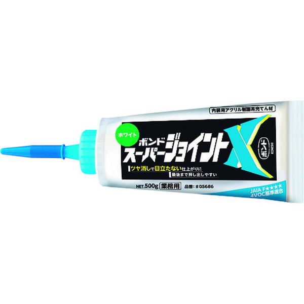 内装用アクリル樹脂系充てん材　スーパージョイントＸ　ホワイト　500g×6本（05686）【コニシ（株）】