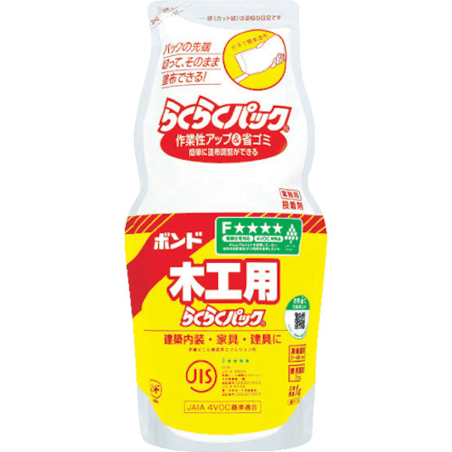 コニシ　ボンド木工用　らくらくパック　１ｋｇ（ポリ袋）　＃４０１６８（CH18LLP1）　103-3956