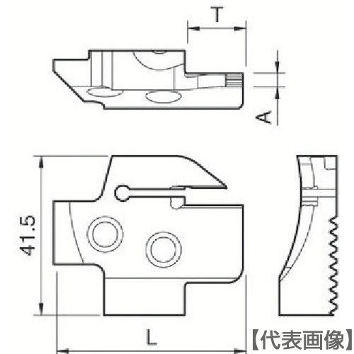 京セラ　溝入れ用ホルダ（KGDFR-220-4B-C）648-5898 【京セラ（株）】