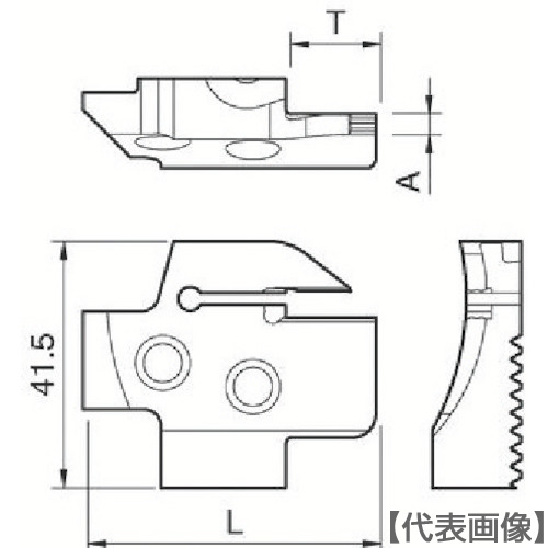 京セラ　溝入れ用ホルダ（KGDFR-25-4A-C）648-6347 【京セラ（株）】
