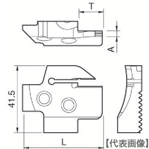 京セラ　溝入れ用ホルダ（KGDFR-40-3A-C）648-6401 【京セラ（株）】