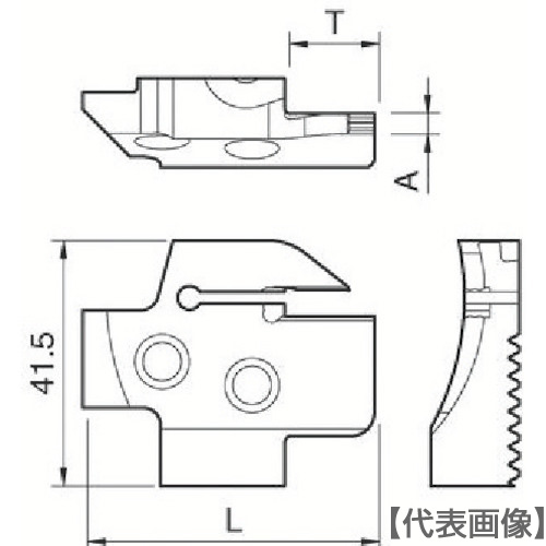 京セラ　溝入れ用ホルダ（KGDFR-65-3B-C）648-6461 【京セラ（株）】