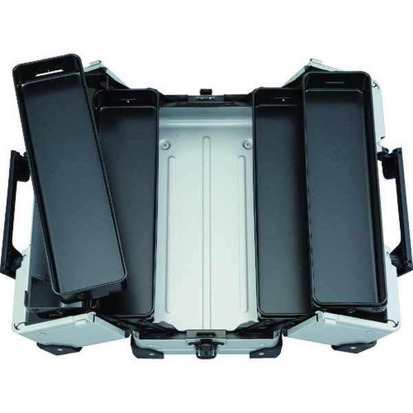 ＫＴＣ　スチール製工具箱　両開きメタルケース（ブラック）　間口４４０×奥行２３３×高さ２３０ｍｍ　（EK-10AGBK）【京都機械工具（株）】