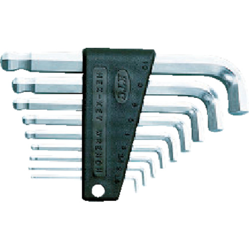 ＫＴＣ　ボールポイントＬ型スタンダード六角棒レンチセット首下ショート［９本組］（HLDS2009）