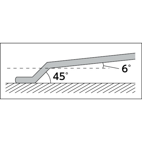 ＫＴＣ　４５°×６°ロングめがねレンチ５．５×７ｍｍ（M505507）