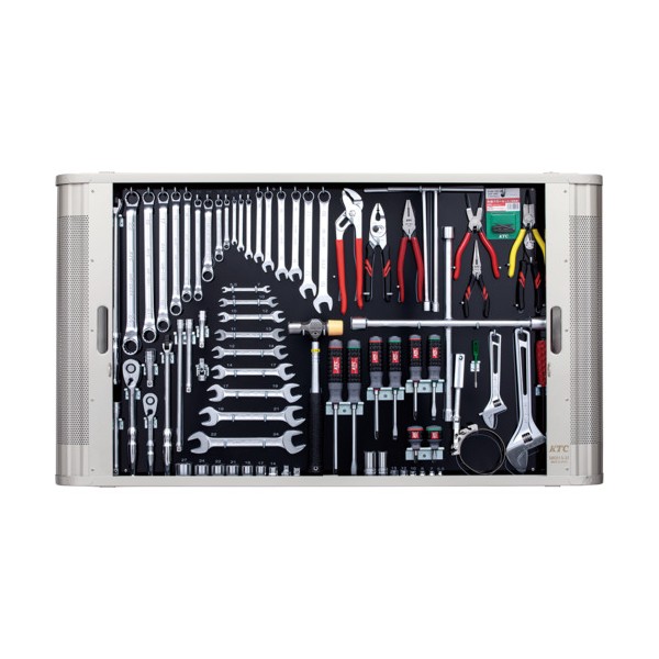 ＫＴＣ　整備用工具セット　メカニキット（自動車整備向）　ケース間口１１２５×奥行１４５×高さ６３０ｍｍ　（MK93）【京都機械工具（株）】