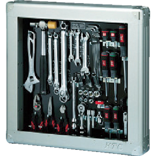 ＫＴＣ　整備用工具セット　９．５ｓｑ．工具セット（薄型収納メタルケースタイプ）　間口６００×奥行１４５×高さ６００ｍｍ（SK3560SS）
