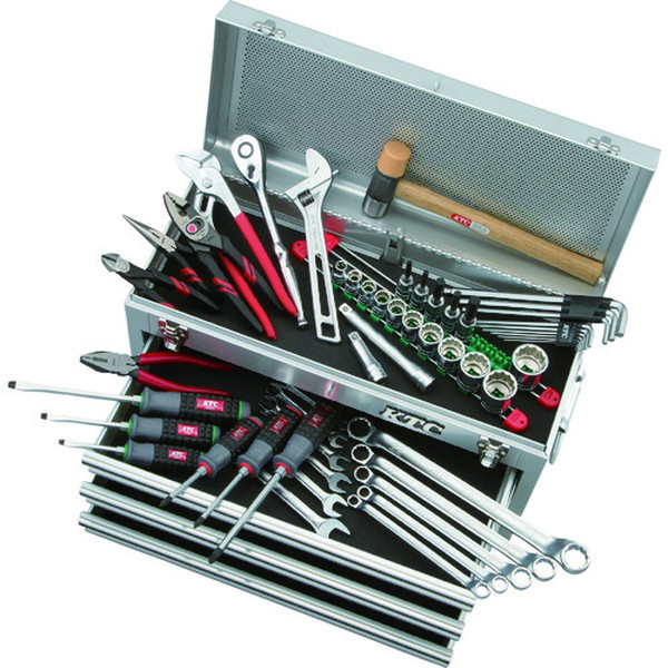 ＫＴＣ　整備用工具セット（チェストタイプ：一般機械整備向）　メタリックシルバー　間口５２０×奥行２１５×高さ３００ｍｍ　（SK4520MXS）