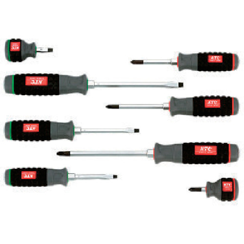 ＫＴＣ　樹脂柄ドライバセット貫通タイプ［８本組］（TPMD18）