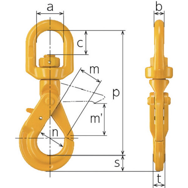キトー　チェンスリング（アイタイプ）　スイベルフックＨＪＫ　（HJK06）【（株）キトー】