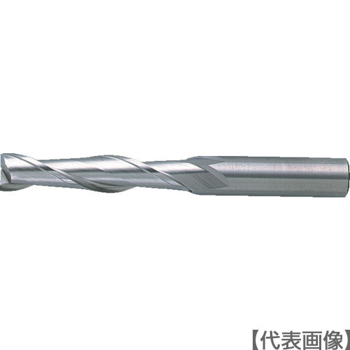 三菱Ｋ　２枚刃汎用　ハイススクエアエンドミルロング刃長（Ｌ）１８ｍｍ（2LSD1800）107-9808【三菱マテリアル（株）】