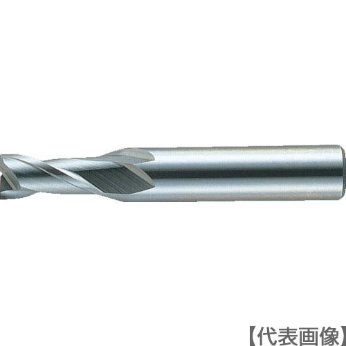 三菱Ｋ　２枚刃汎用　ハイススクエアエンドミルショット刃長（Ｓ）２ｍｍ（2SSD0200）110-1404【三菱マテリアル（株）】