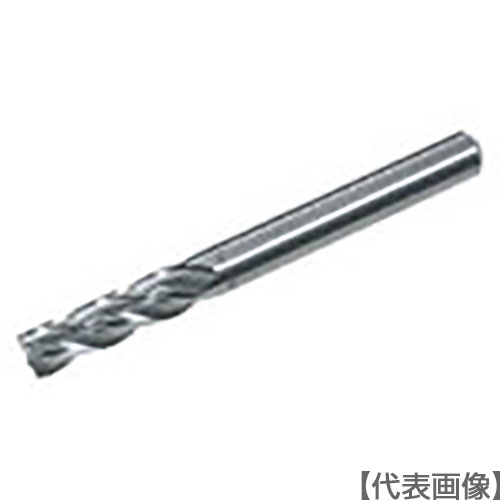 三菱Ｋ　４枚刃ＣＲＮコーティング銅電極加工用　超硬スクエアエンドミルセミロング刃長（Ｊ）３ｍｍ（661-0960）【三菱マテリアル（株）】