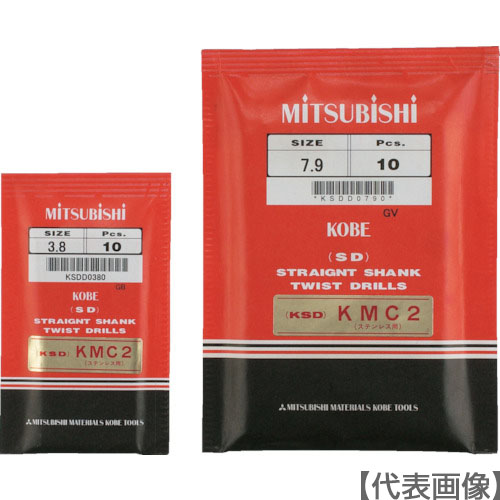 三菱Ｋ　ＫＳＤ　コバルトステンレス加工用　ストレートハイスドリル　３．８ｍｍ（KSDD0380）110-5001【三菱マテリアル（株）】