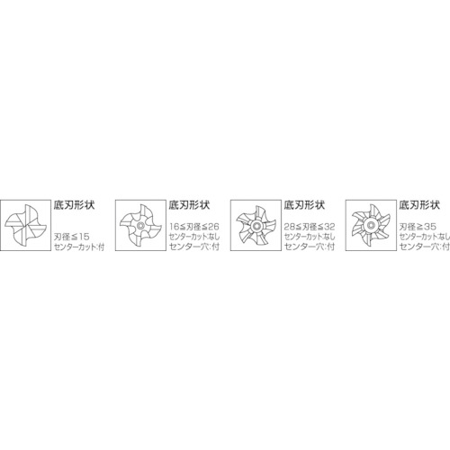 三菱Ｋ　４枚刃　ハイススクエアラフィングエンドミルミディアム刃長（Ｍ）１３ｍｍ（MRD1300）114-4201【三菱マテリアル（株）】