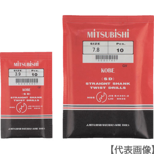 三菱Ｋ　ＳＤ　汎用加工用　ストレートハイスドリル　７．７ｍｍ（110-6686）【三菱マテリアル（株）】