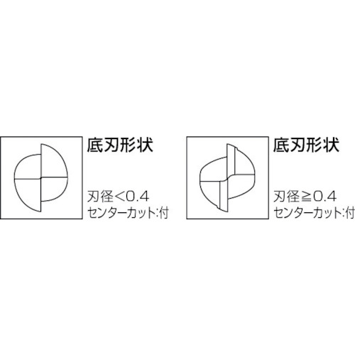 三菱Ｋ　２枚刃エムスター　超硬ロングネックスクエアエンドミル３ｍｍ（MS2XLD0300N300）672-0137【三菱マテリアル（株）】