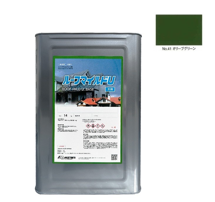 ルーフマイルドU No.41 オリーブグリーン 16Kgset【水谷ペイント】