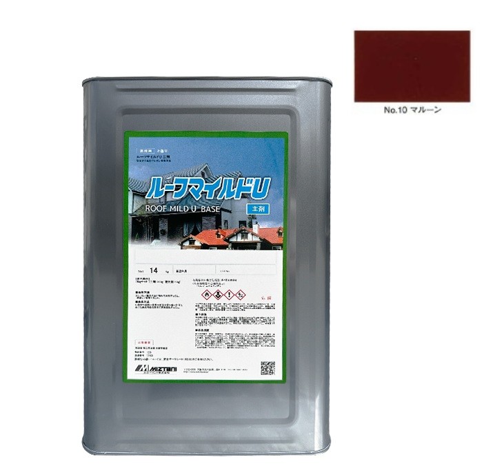 ルーフマイルドU No.10 マルーン 16Kgset【水谷ペイント】