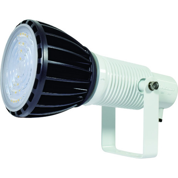 日動　エコビックＬＥＤ投光器１００Ｗ　常設用　スポット　アース付　電線２ｍ　本体白、電球黒　（ATLE100JSW50K）【日動工業（株）】※代引き決済不可