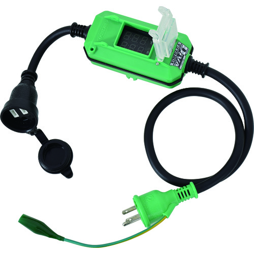 電工ドラム　デジタルドラム　ボックスタイプ　電圧電流メーター付　アース付　０．９ｍ　（DMBE011W）【日動工業（株）】※代引き決済不可