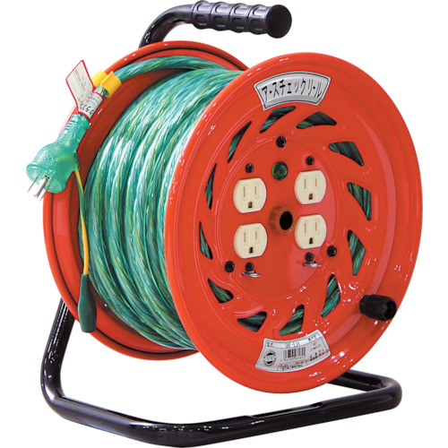 日動　特殊機能付電工ドラム　アースチェックリール　アース付　３０ｍ（GNFE34）※代引き決済不可