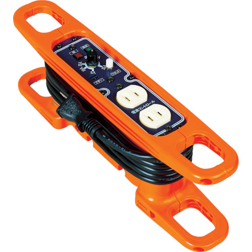 日動　ハンドリール　電流コントロールリール　１００Ｖ　２芯×３ｍ　黒（HRC032）※代引き決済不可