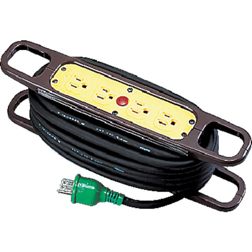 日動　ハンドリール　１００Ｖ　３芯×１０ｍ　黒　アース付（HRE104B）※代引き決済不可