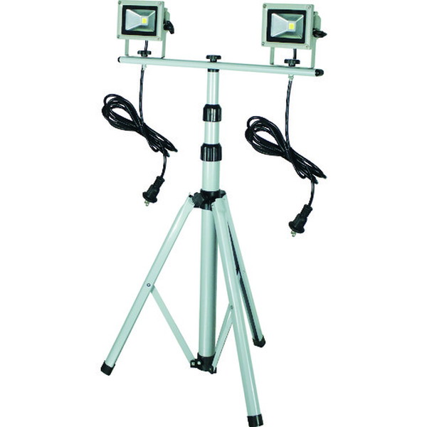 日動　ＬＥＤ作業灯　１０Ｗ　二灯式三脚　（LPRS10LW3M）【日動工業（株）】＊代引き決済不可※代引き決済不可
