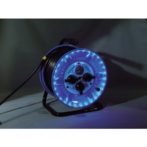 日動　防雨型電工ドラム　ＬＥＤラインドラム　青（NPWLEB33B）※代引き決済不可